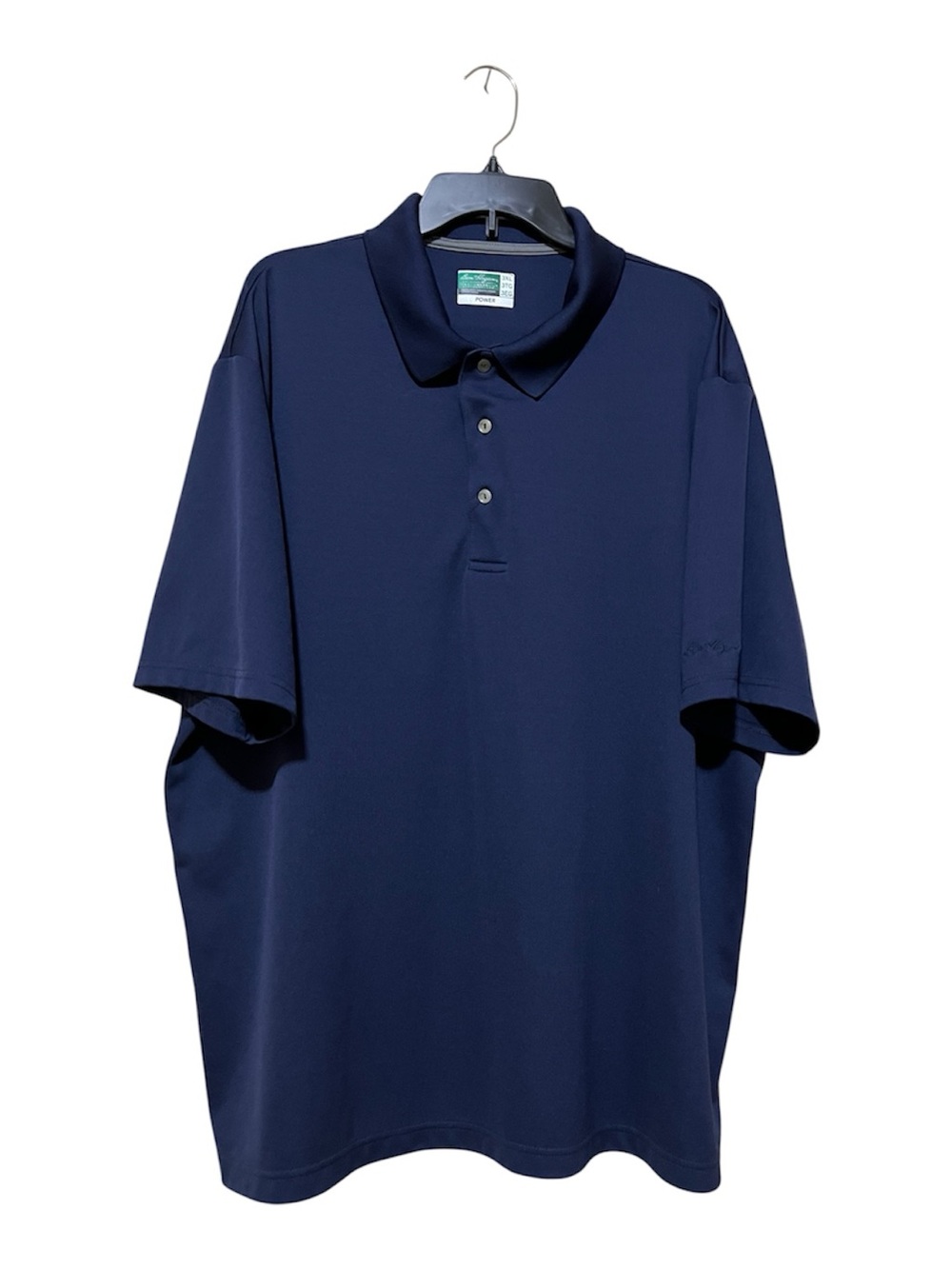 Ben Hogan Men's Navy Polo Shirt - Three-Button Collar